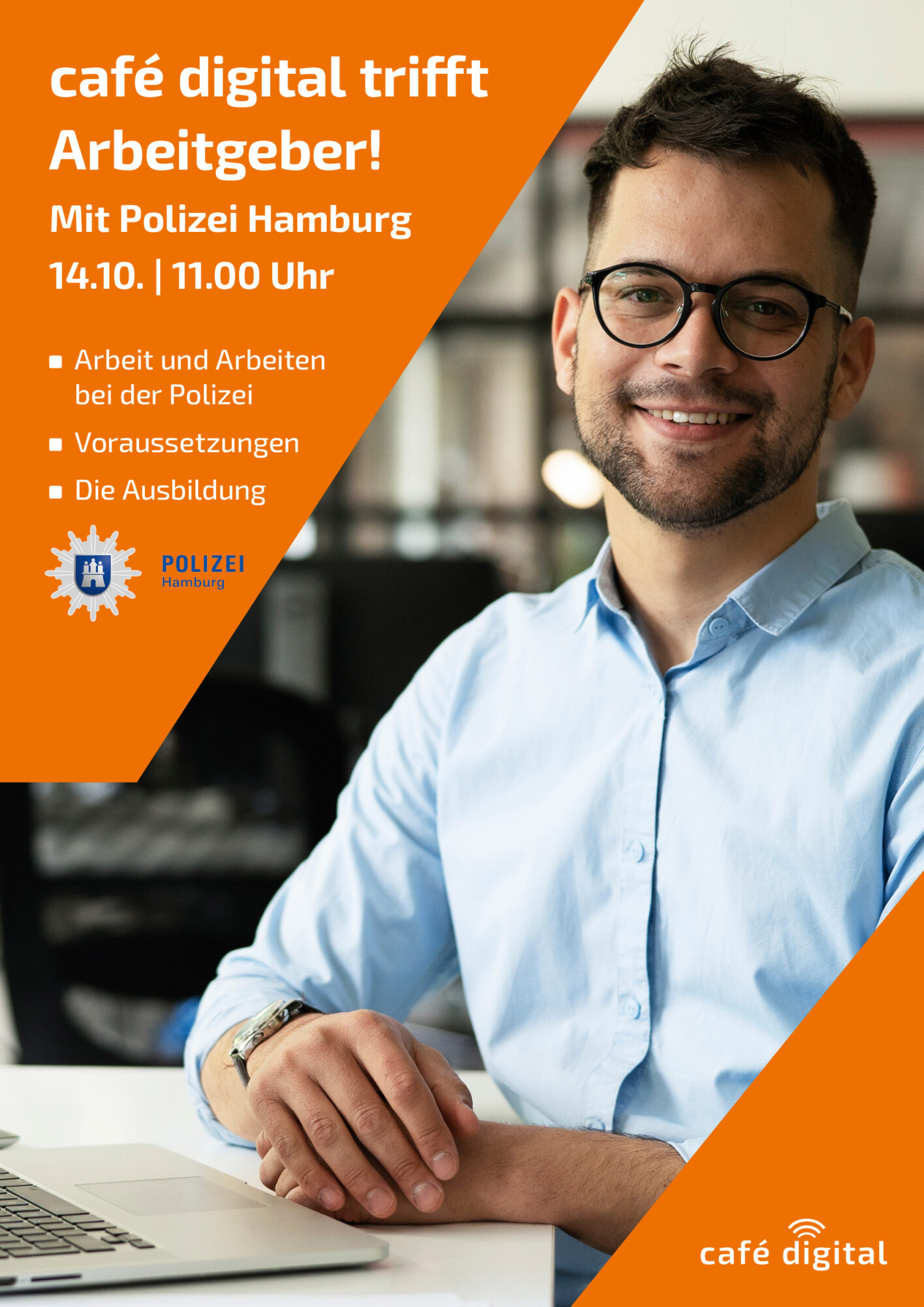 Plakat café digital Veranstaltung Polizei Hamburg Plakat café digital Veranstaltung Polizei Hamburg